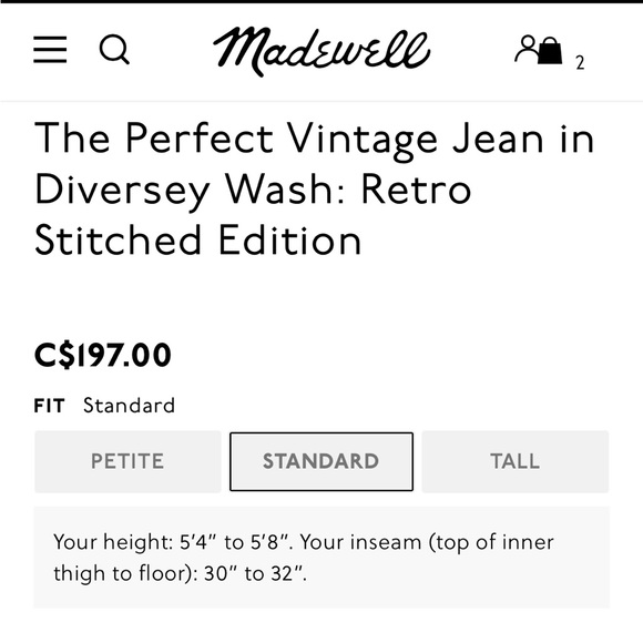 NWT Madewell Perfect Vintage Full-Length Jeans - Picture 5 of 15